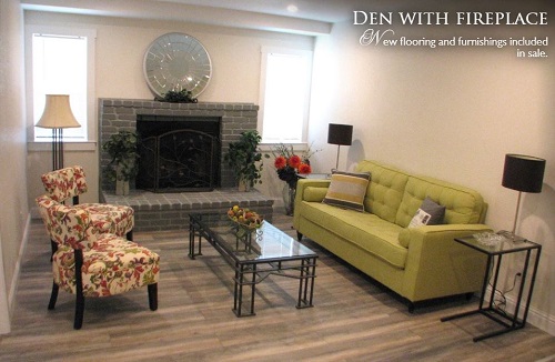 den with fireplace